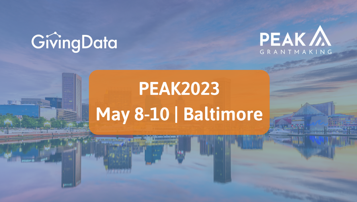 GivingData is a Proud Supporter of PEAK2023